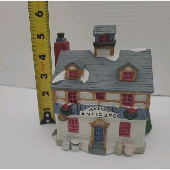 Lemax Dickensvale Black Crow Antiques Shop Porcelain Lighted Christmas House - Picture 5 of 11